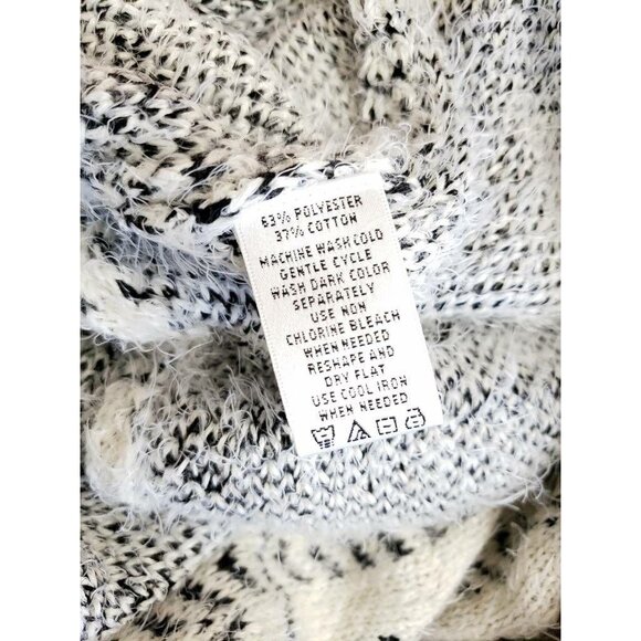 August Silk Windowpane Jacket Coat Ivory Black Hook And Eye Pockets Womens M New - Picture 8 of 9